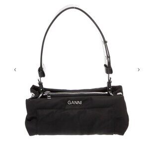 Ganni Black Pillow Baguette Bag